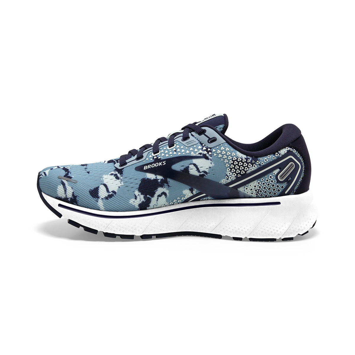 Brooks Ghost 14 Camo — White - Grey - Black — Size B — Width 10.5 — Lifestyle View