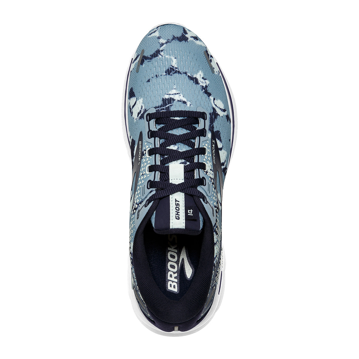 Brooks Ghost 14 Camo — White - Grey - Black — Size B — Width 10.5 — Alternate View 7