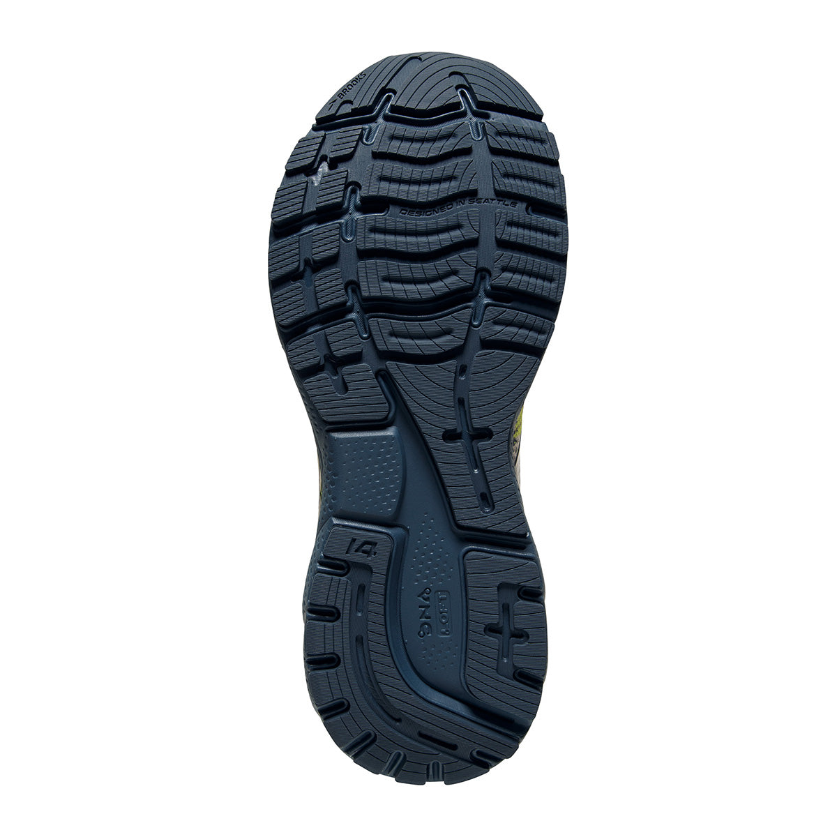 Brooks Ghost 14 Camo — White - Grey - Black — Size B — Width 10.5 — Top View