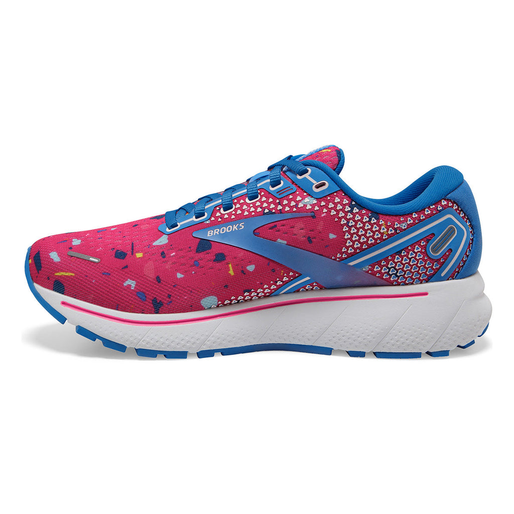 Brooks Ghost 14 FUSE — Beetroot - Campanula - Pink — Size B — Width 10.5 — Side View