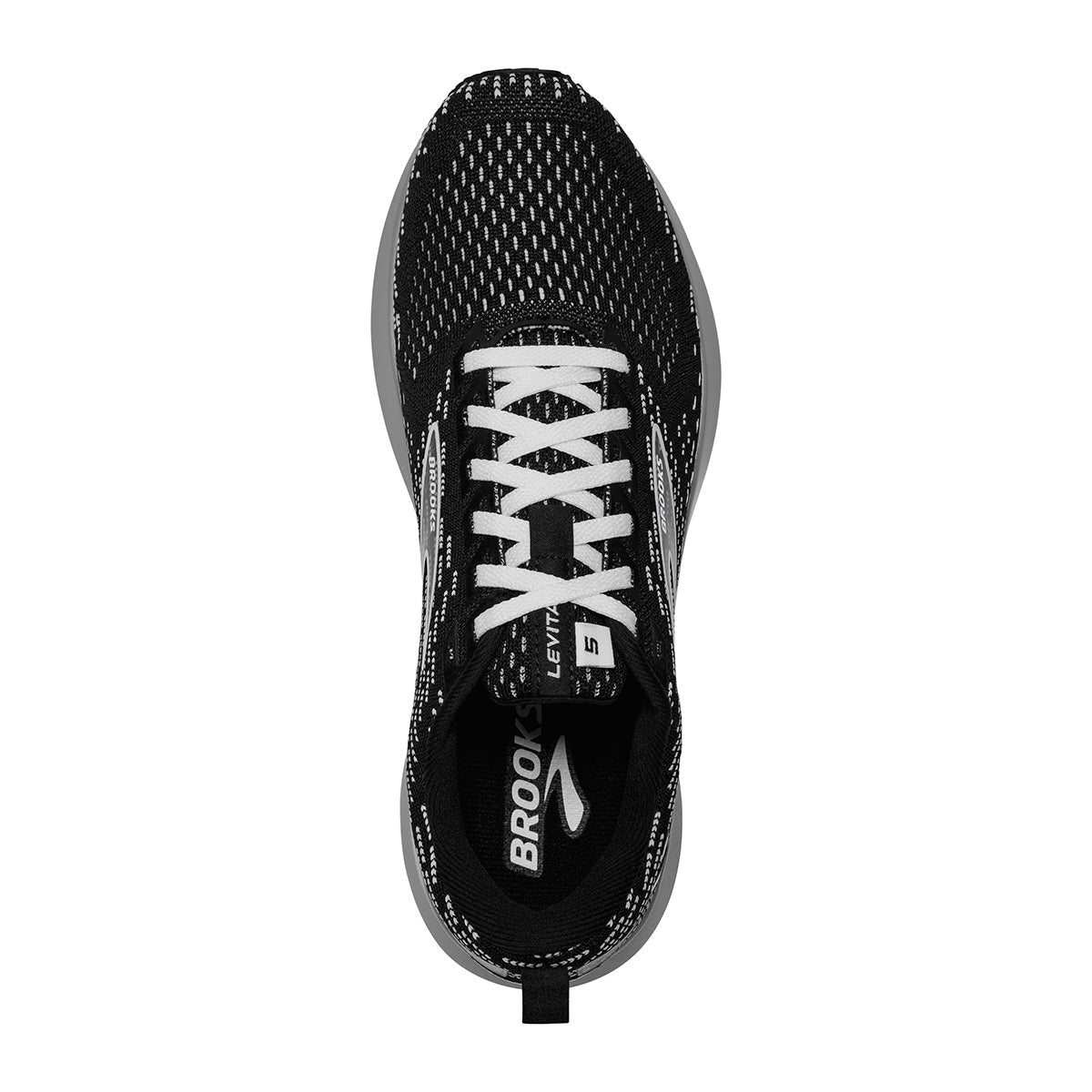 Brooks Levitate 5 — Grey - Lavender - Baton Rouge — Size B — Width 11 — Back View