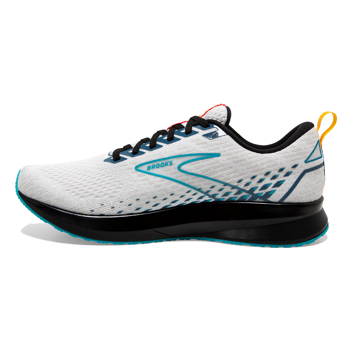 Brooks Levitate 5 Regional — White - Bluebird - Black — Size B — Width 10.5 — Front View
