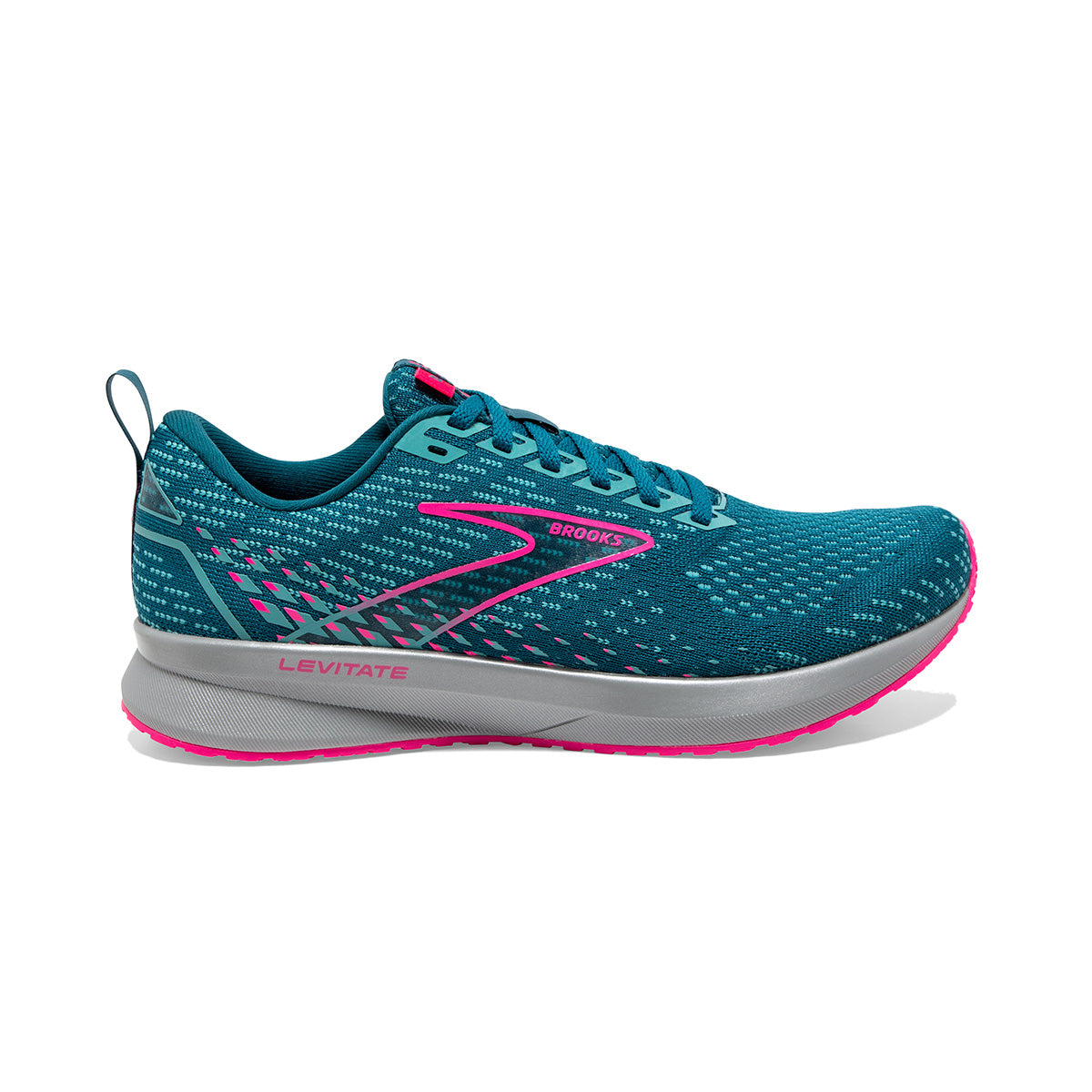 Brooks Levitate 5 — Grey - Lavender - Baton Rouge — Size B — Width 11 — Detail View