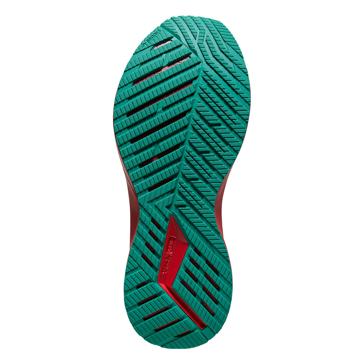 Brooks Levitate 5 Run Merry — Red - White - Green — Size B — Width 10.5 — Top View