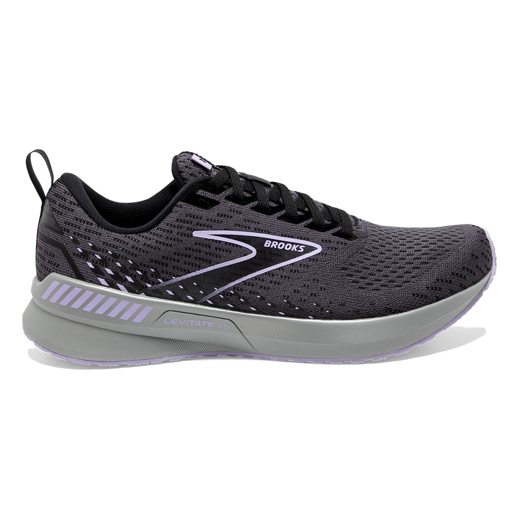 Brooks Levitate GTS 5 — Grey - Lavender - Baton Rouge — Size B — Width 10.5 — Detail View
