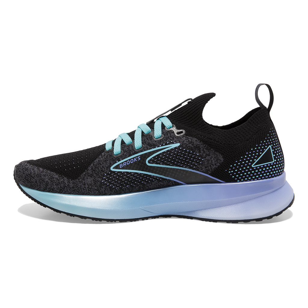 Brooks Levitate StealthFit 5 Metallic — Bluefish - Cornflower - Black — Size B — Width 12 — Side View