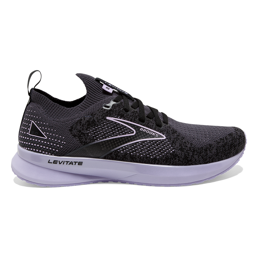 Brooks Levitate StealthFit 5 — White - Navy Blue - Yucca — Size B — Width 6 — Detail View