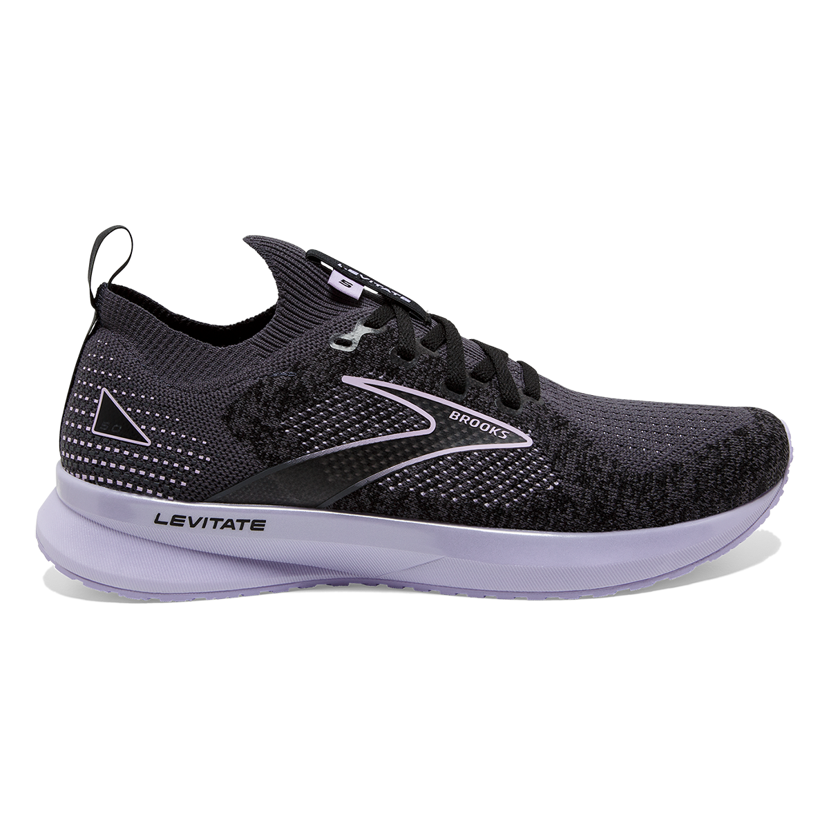 Brooks Levitate StealthFit 5 — White - Navy Blue - Yucca — Size B — Width 6 — Detail View