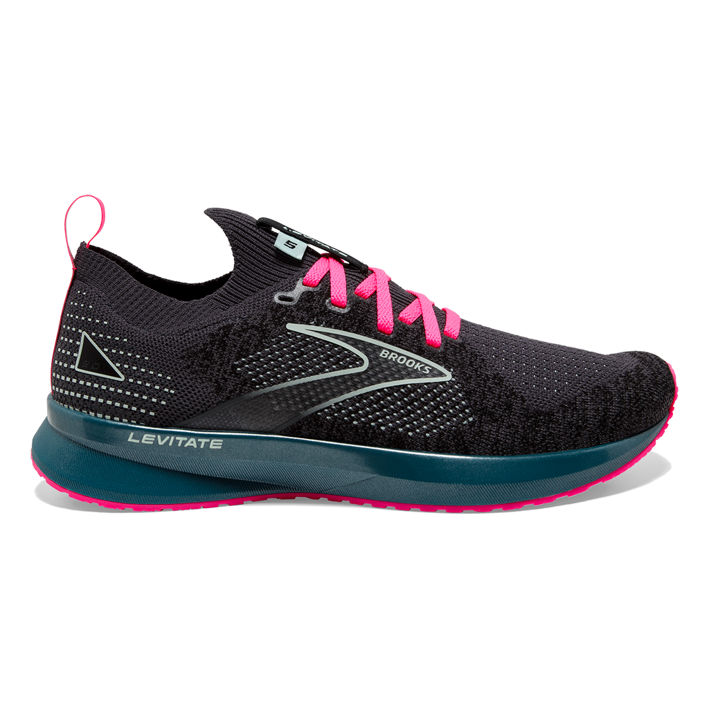 Brooks Levitate StealthFit 5 — White - Navy Blue - Yucca — Size B — Width 6 — Front View