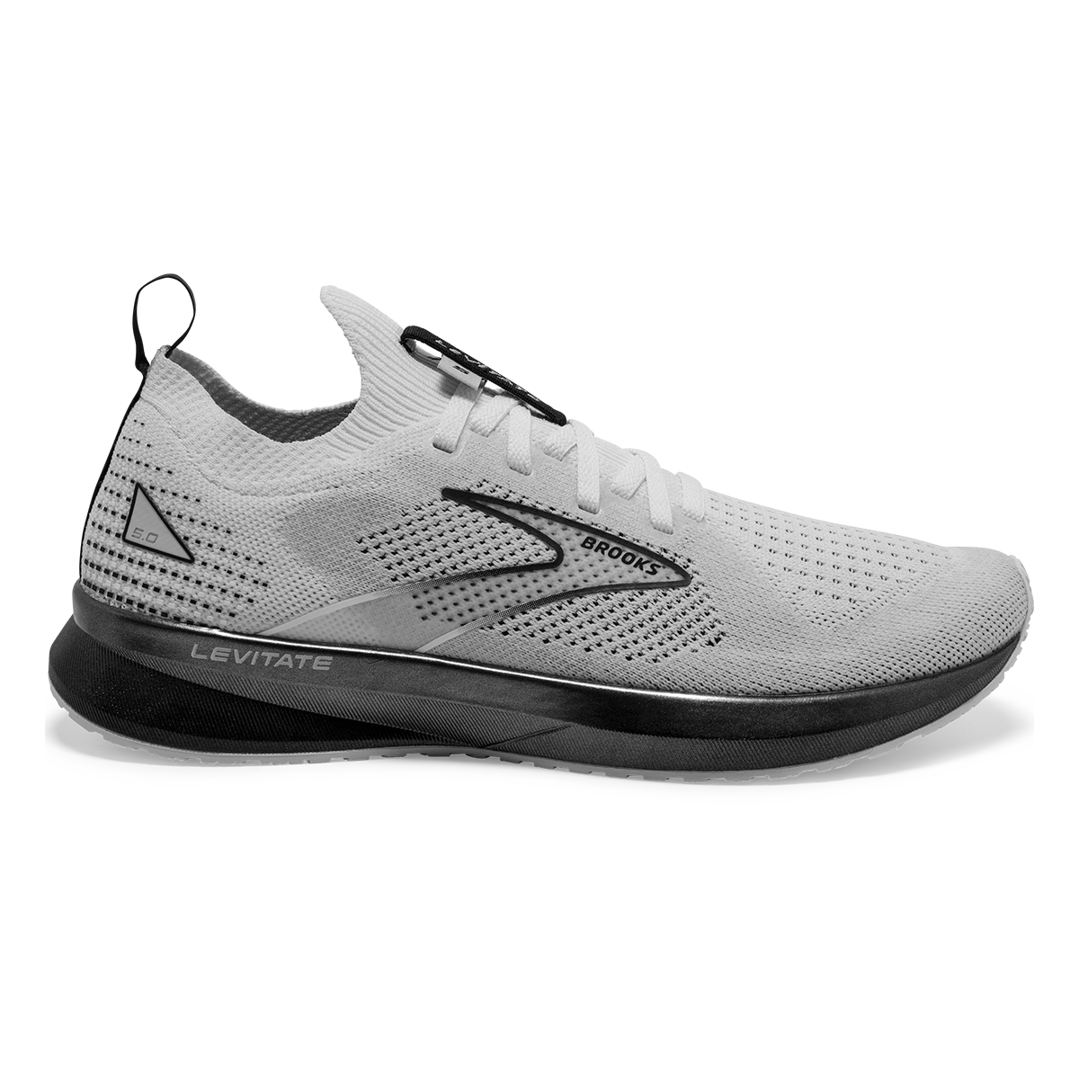 Brooks Levitate StealthFit 5 — White - Navy Blue - Yucca — Size B — Width 6 — Alternate View 22