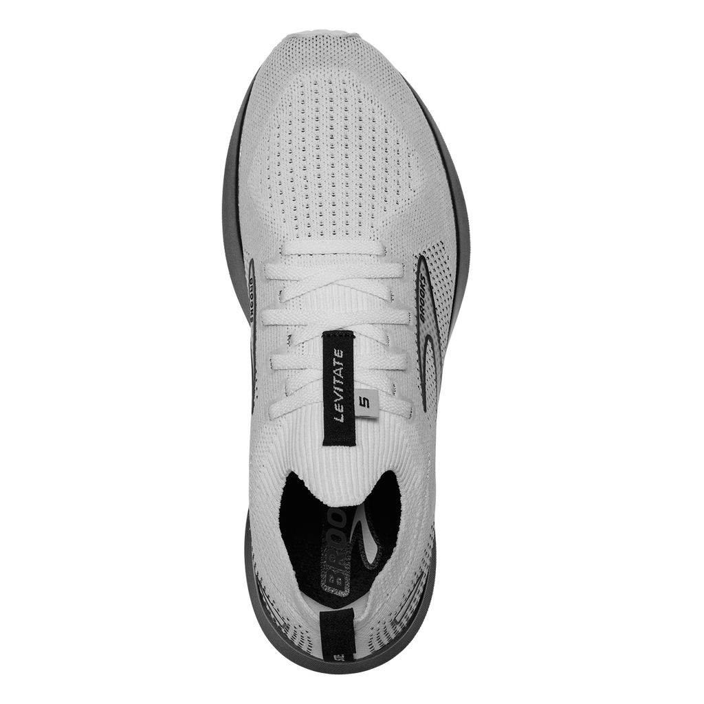 Brooks Levitate StealthFit 5 — White - Navy Blue - Yucca — Size B — Width 6 — Alternate View 24