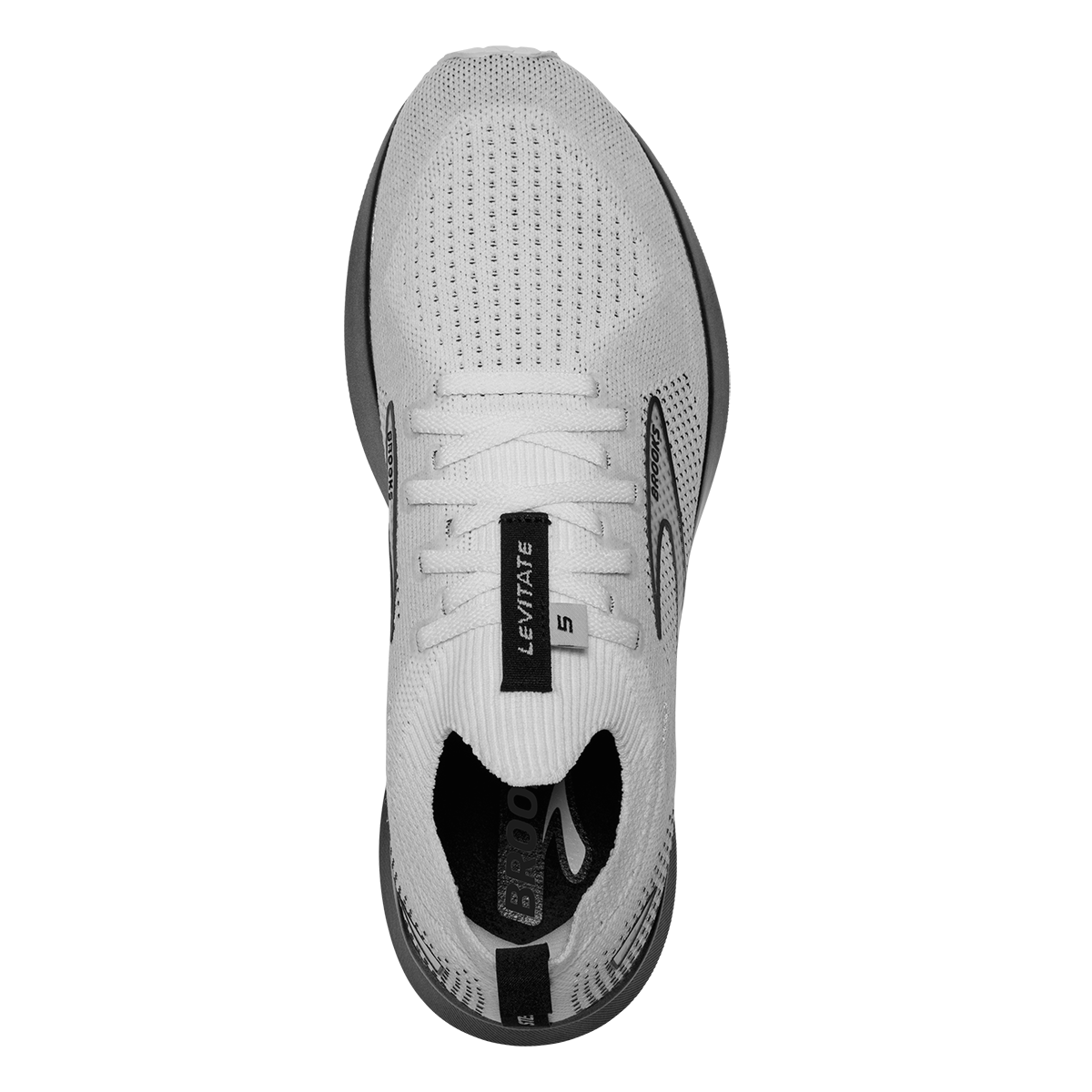 Brooks Levitate StealthFit 5 — White - Navy Blue - Yucca — Size B — Width 6 — Alternate View 24