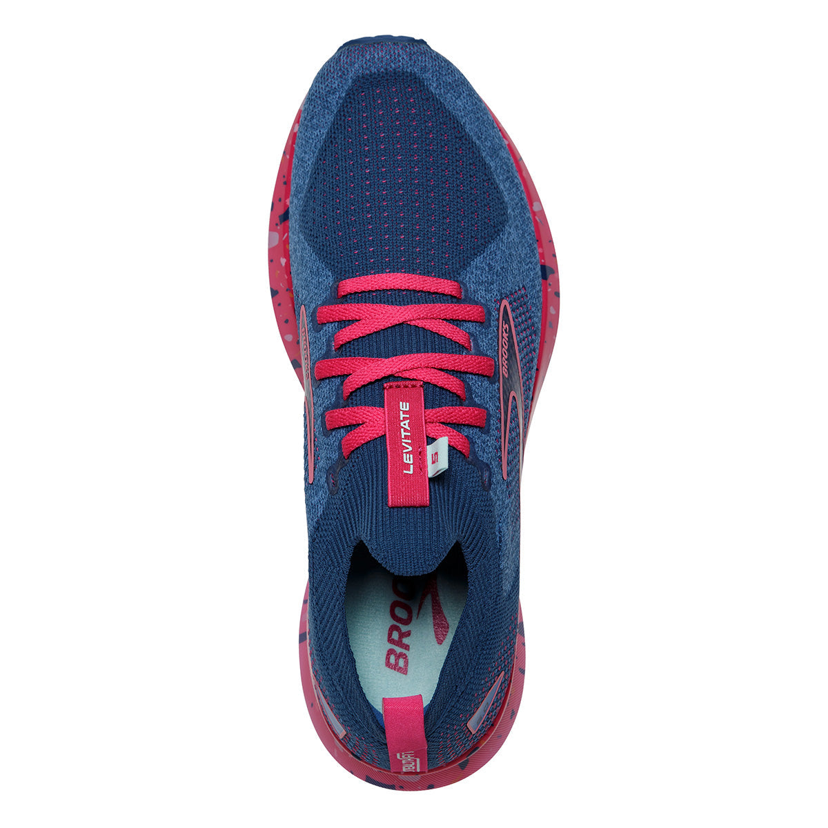 Brooks Levitate StealthFit 5 — White - Navy Blue - Yucca — Size B — Width 6 — Alternate View 16