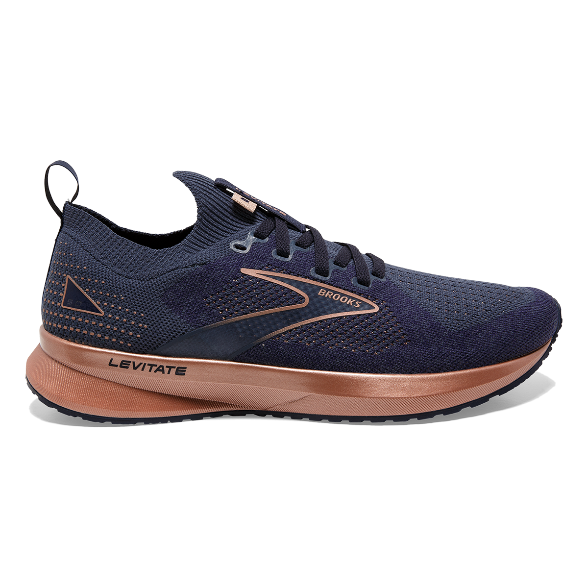 Brooks Levitate StealthFit 5 Metallic — Bluefish - Cornflower - Black — Size B — Width 12 — Alternate View 9