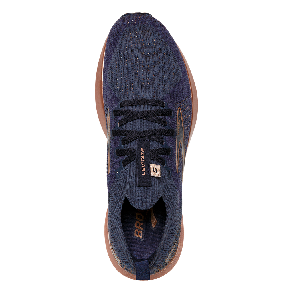 Brooks Levitate StealthFit 5 Metallic — Bluefish - Cornflower - Black — Size B — Width 12 — Alternate View 11