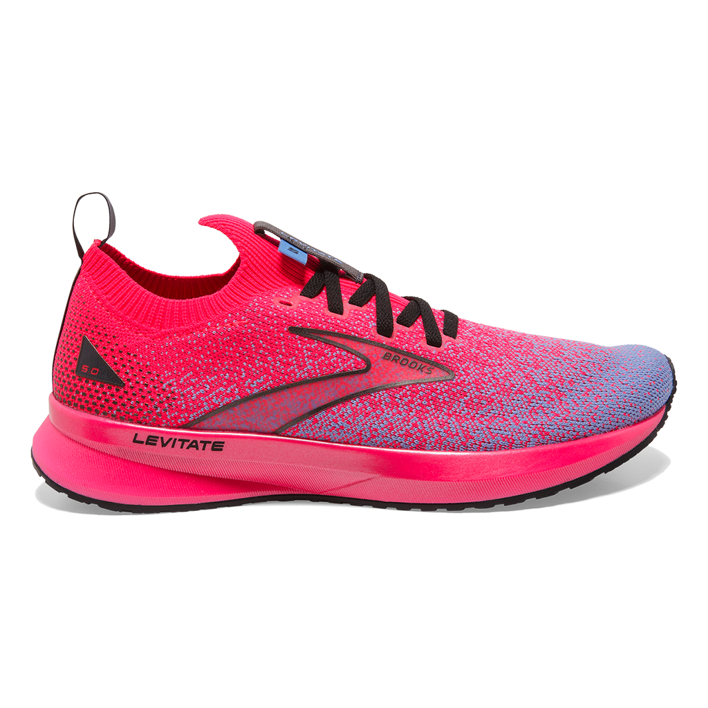 Brooks Levitate StealthFit 5 Metallic — Bluefish - Cornflower - Black — Size B — Width 12 — Detail View