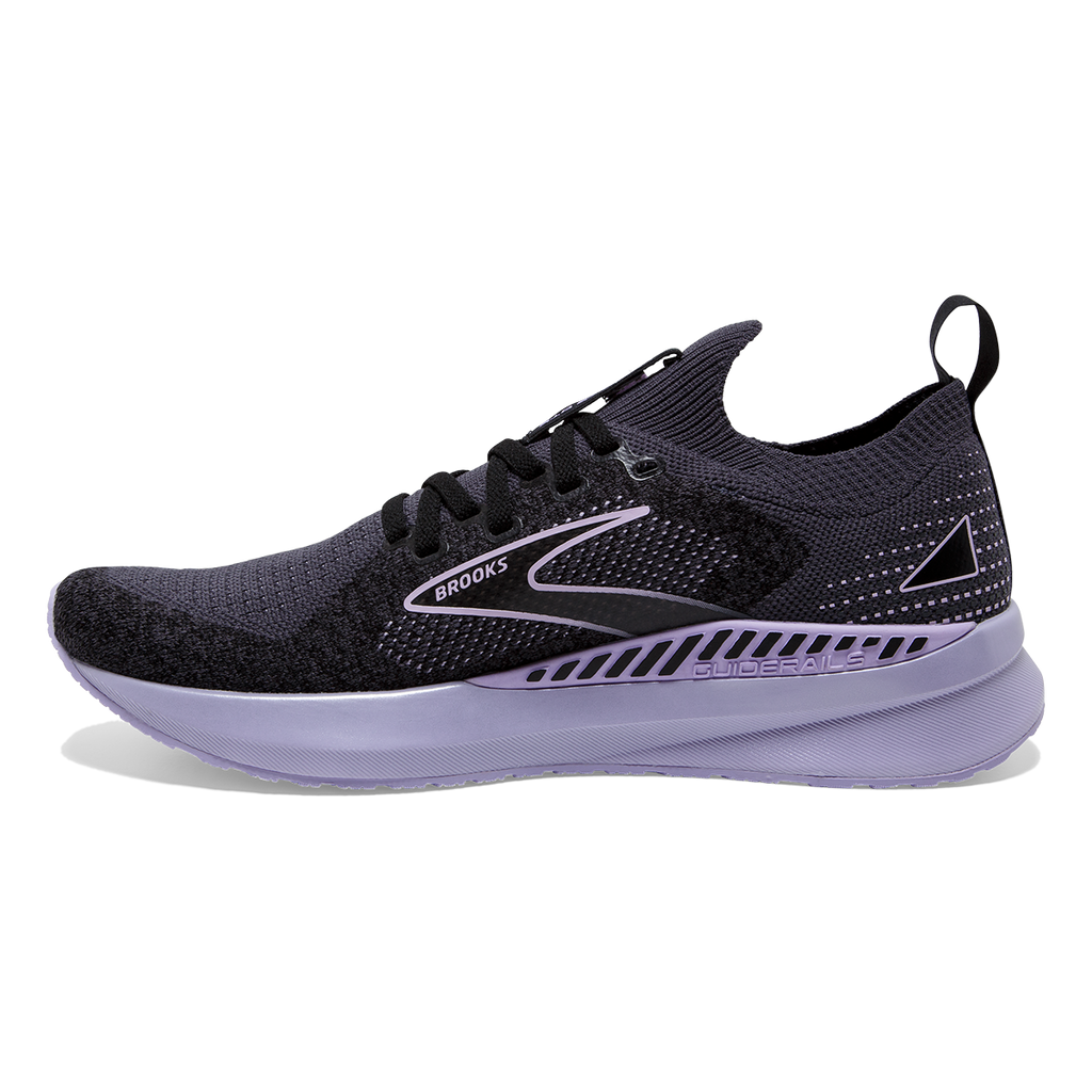Brooks Levitate StealthFit GTS 5 — White - Navy Blue - Yucca — Size B — Width 11 — Side View