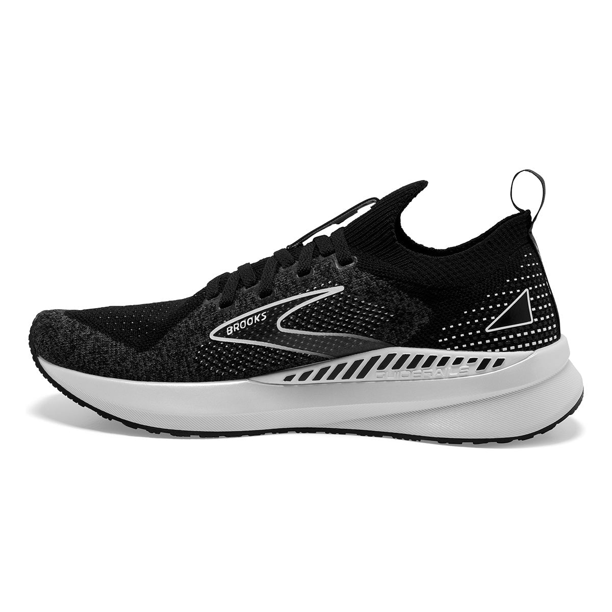 Brooks Levitate StealthFit GTS 5 — White - Navy Blue - Yucca — Size B — Width 11 — Lifestyle View