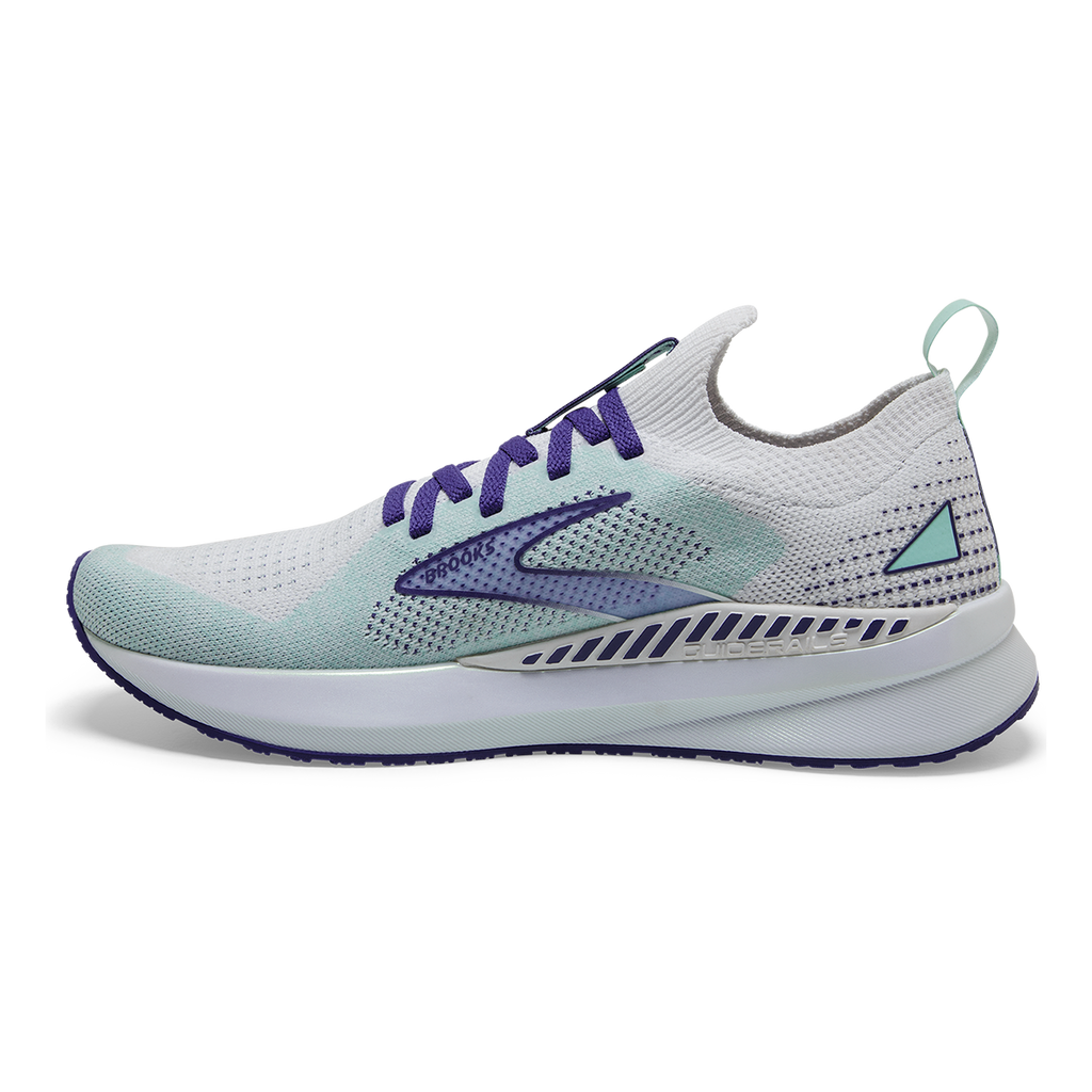Brooks Levitate StealthFit GTS 5 — White - Navy Blue - Yucca — Size B — Width 11 — Alternate View 10