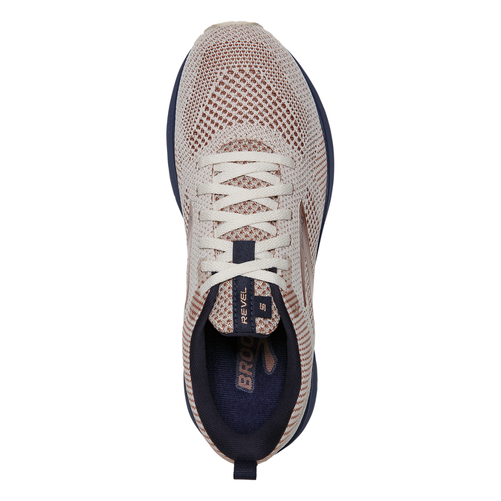 Brooks Revel 5 Metallic — Whisper White - Navy - Copper — Size B — Width 11 — Alternate View 7
