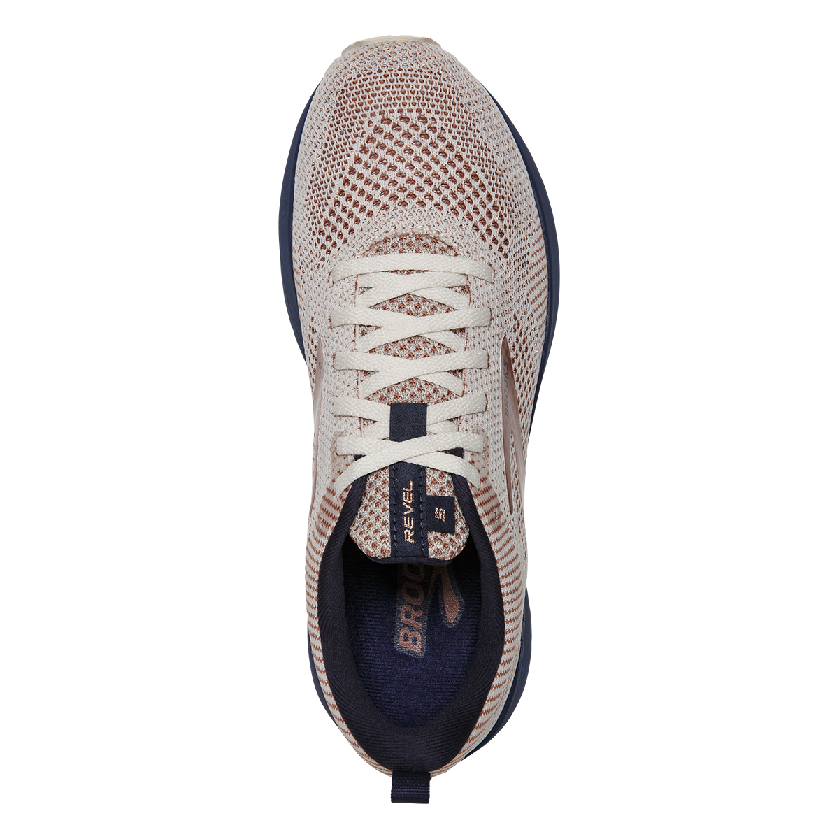 Brooks Revel 5 Metallic — Whisper White - Navy - Copper — Size B — Width 11 — Alternate View 7