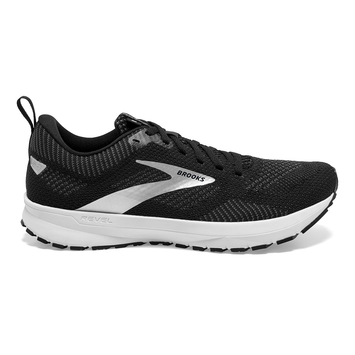 Brooks Revel 5 — Grey - White - Baton Rouge — Size B — Width 10 — Detail View