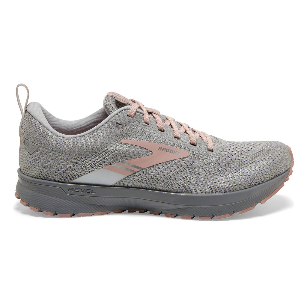 Brooks Revel 5 Shine — Black - Ebony - Pale Pansy — Size B — Width 10 — Front View
