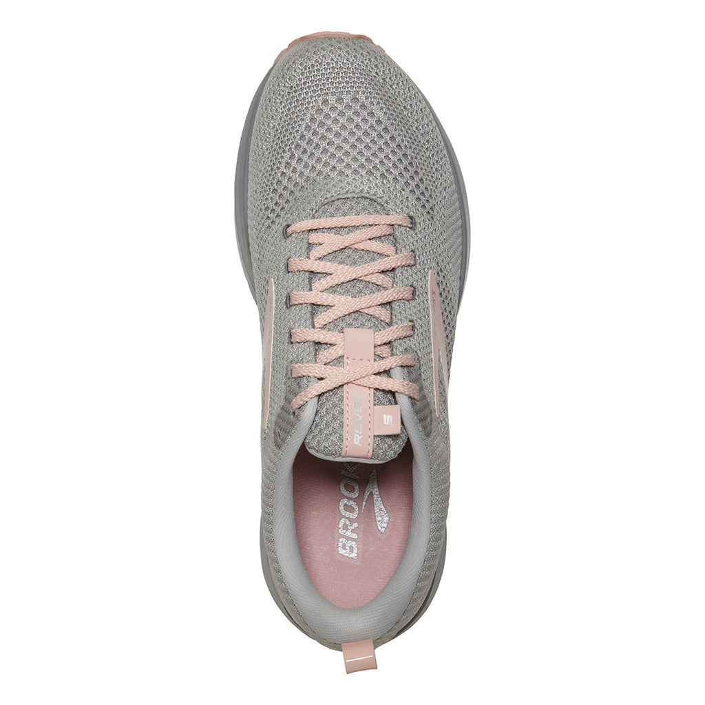 Brooks Revel 5 Shine — Black - Ebony - Pale Pansy — Size B — Width 10 — Back View
