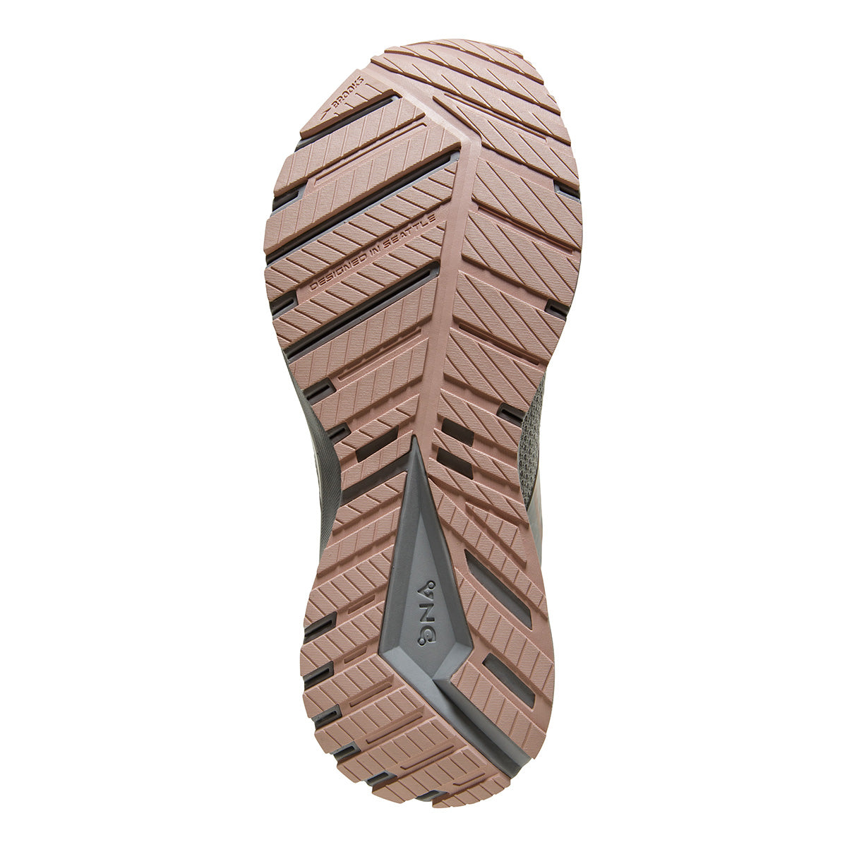 Brooks Revel 5 Shine — Black - Ebony - Pale Pansy — Size B — Width 10 — Top View