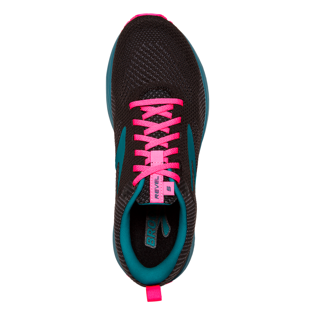 Brooks Revel 5 — Grey - White - Baton Rouge — Size B — Width 10 — Back View