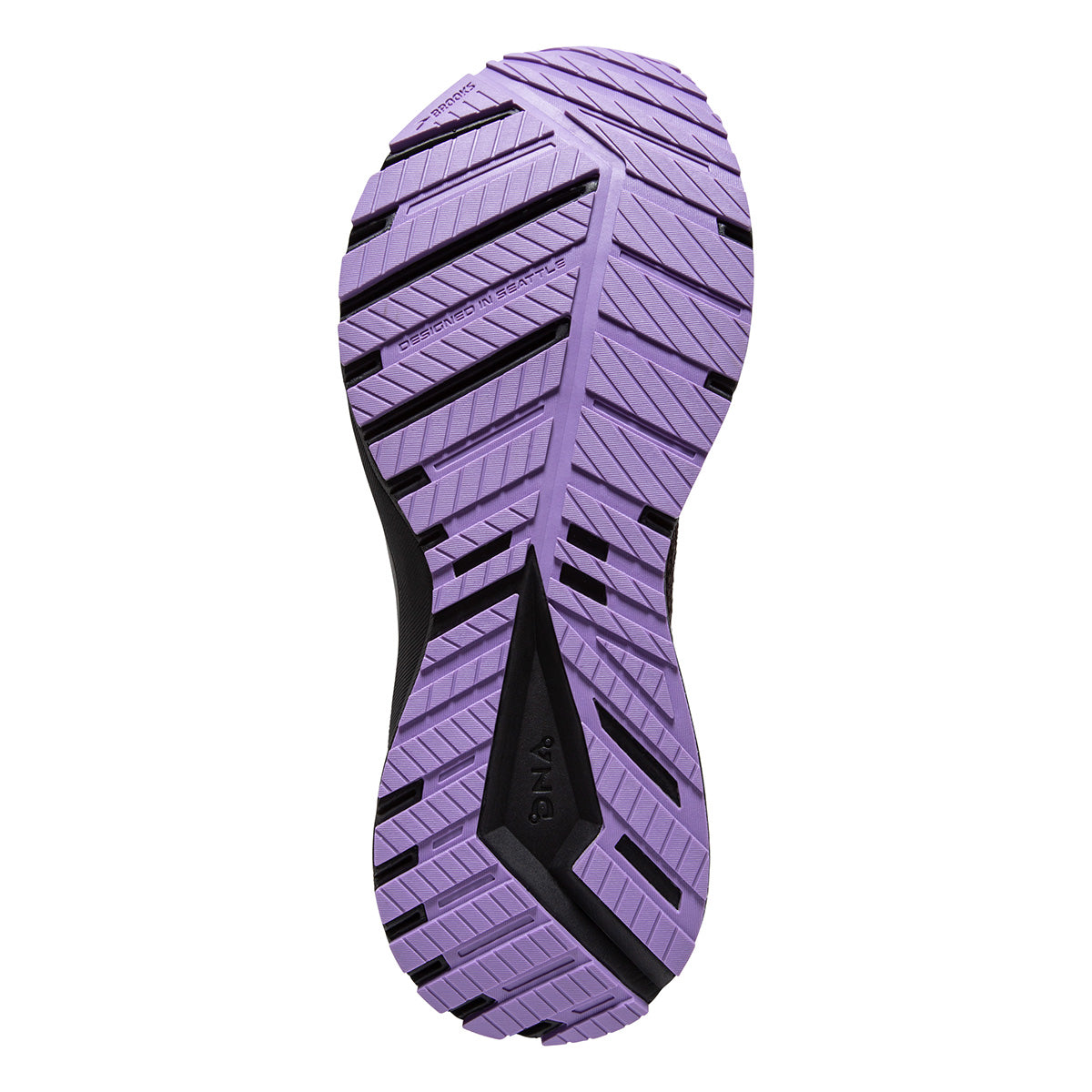 Brooks Revel 5 Run Wild — Black - Purple - Ebony — Size B — Width 10 — Top View