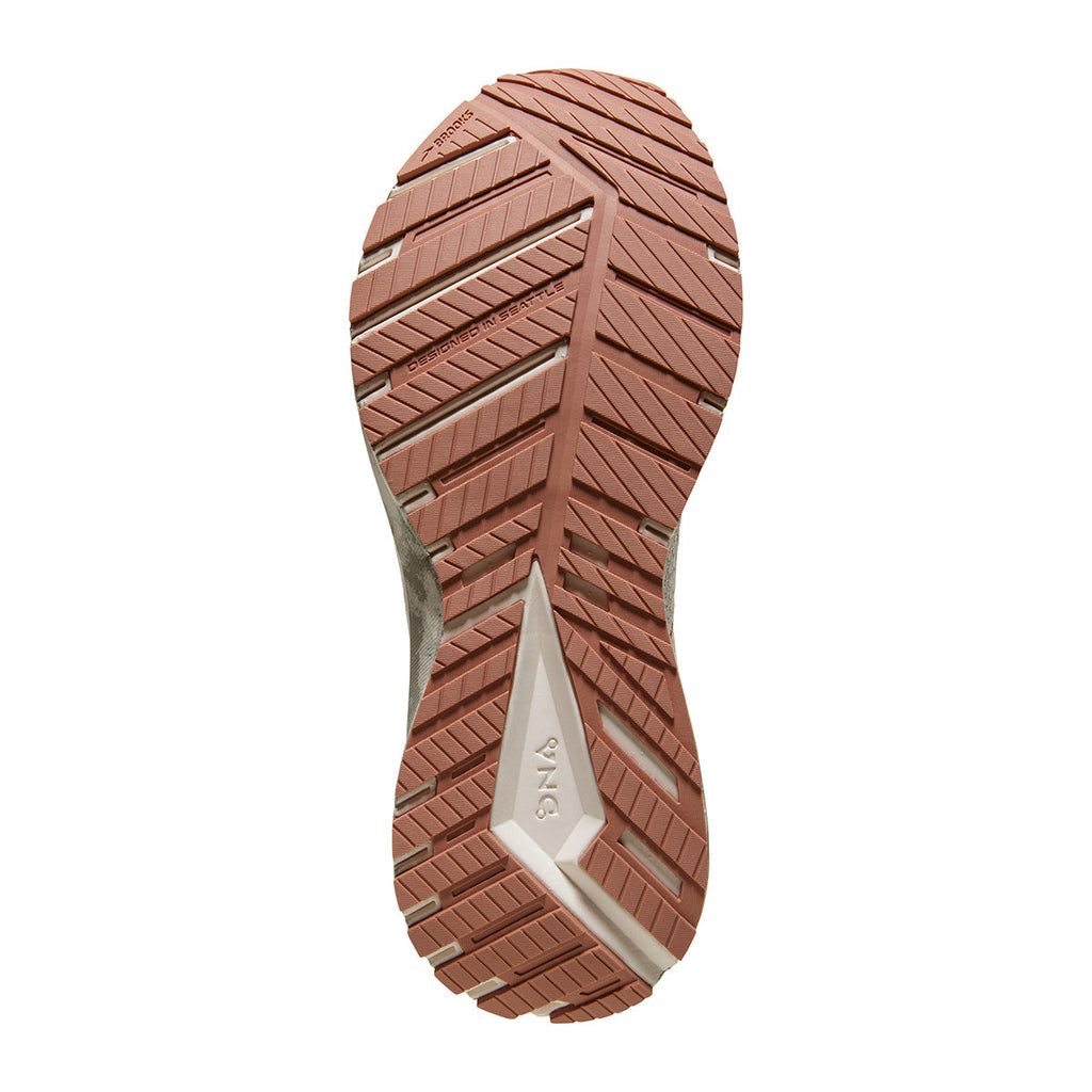 Brooks Revel 5 Terra — Vapor Blue - Coral - Brown — Size B — Width 10.5 — Top View