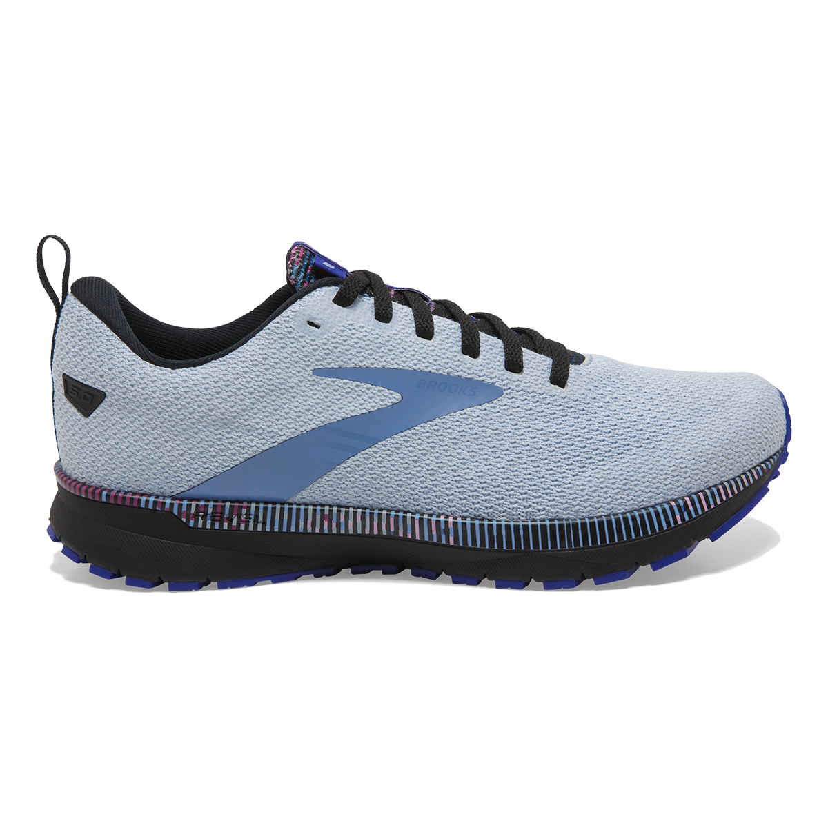 Brooks Revel 5 Pixel — Heather - Grapemist - Black — Size B — Width 11 — Detail View