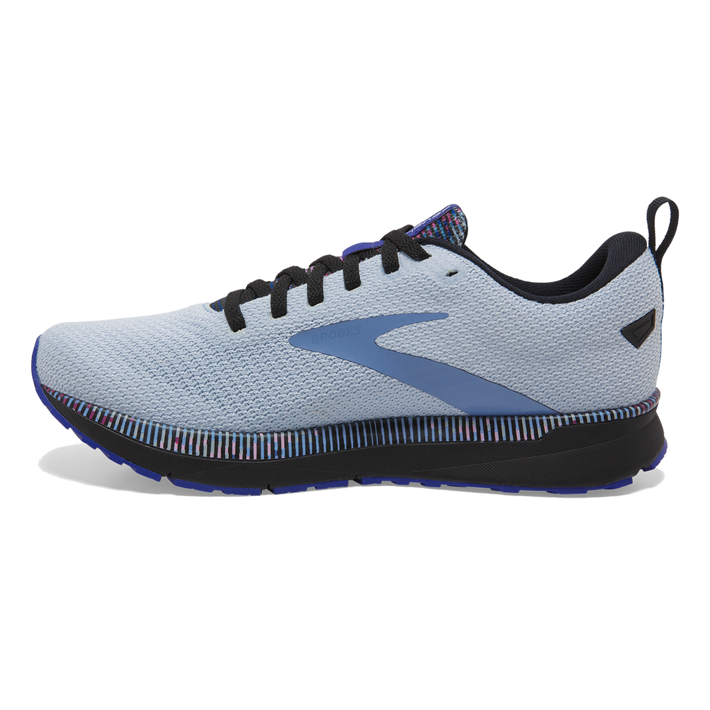 Brooks Revel 5 Pixel — Heather - Grapemist - Black — Size B — Width 11 — Side View