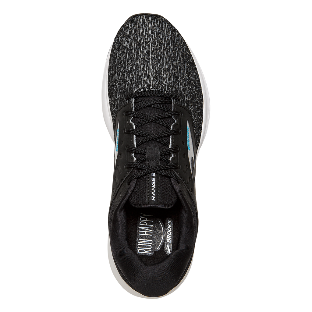 Brooks Range 2 — Black - White - Vivid Blue — Size B — Width 9.5 — Back View