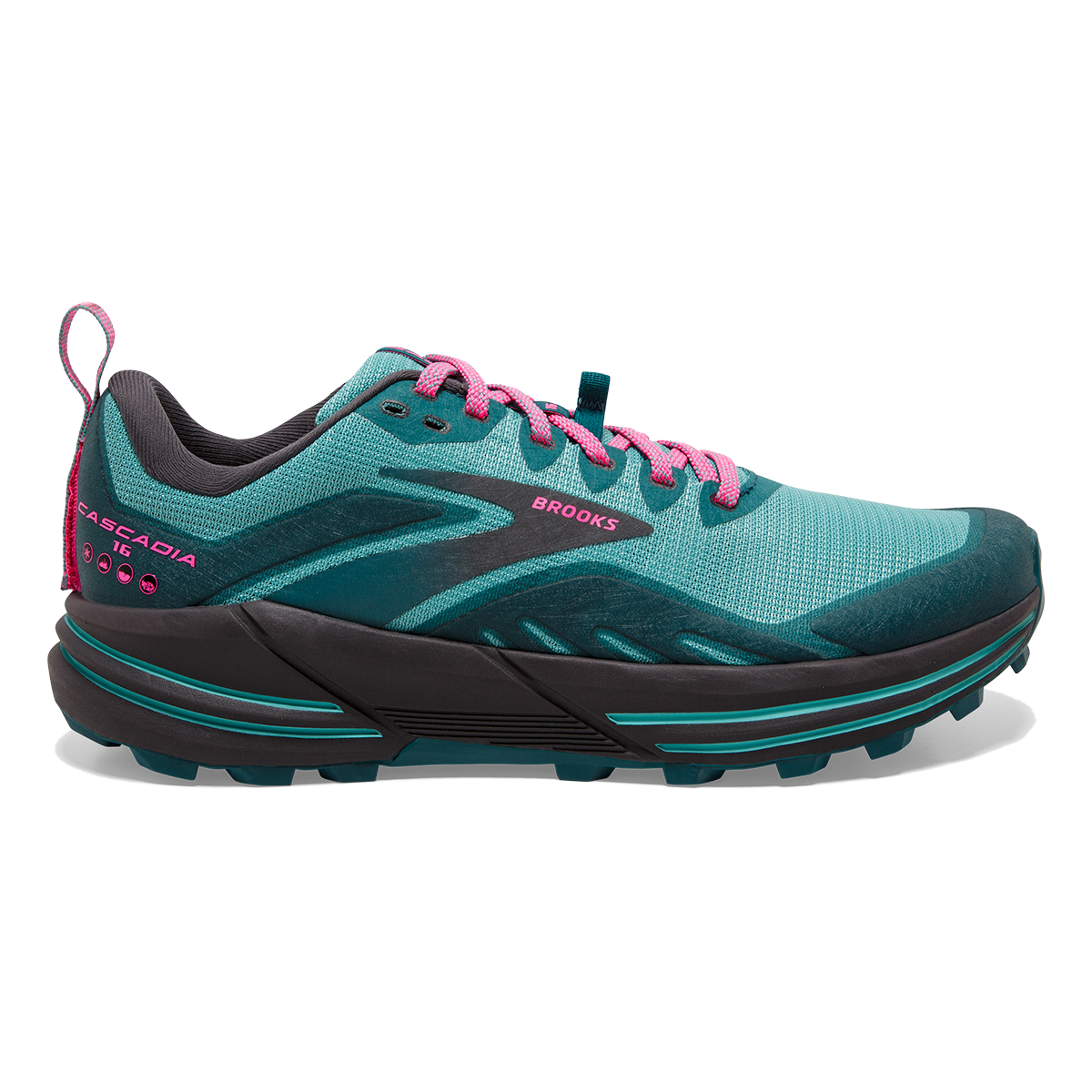 Brooks Cascadia 16 — Pink - Flambe - Cobalt — Size B — Width 10 — Alternate View 25