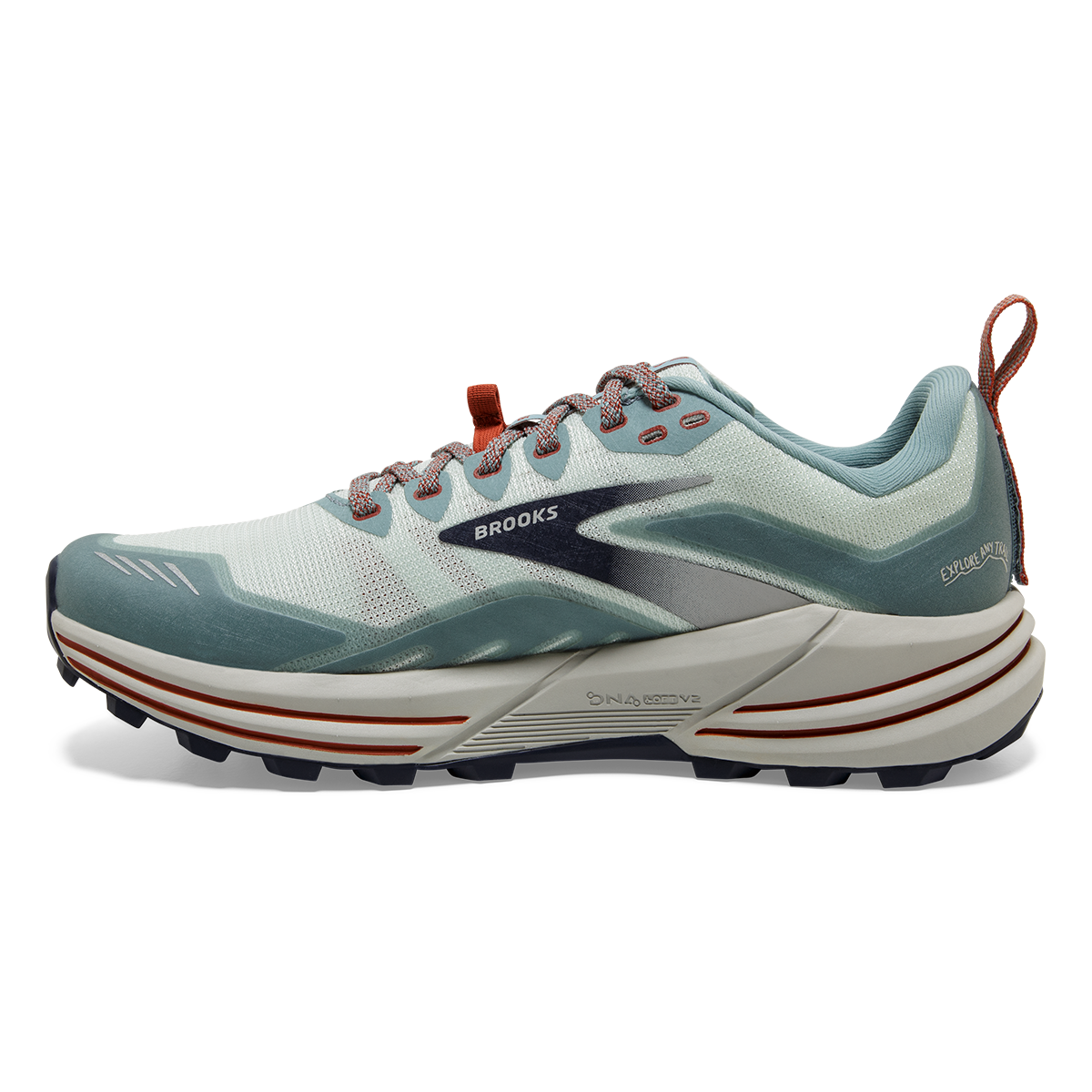 Brooks Cascadia 16 — Pink - Flambe - Cobalt — Size B — Width 10 — Side View