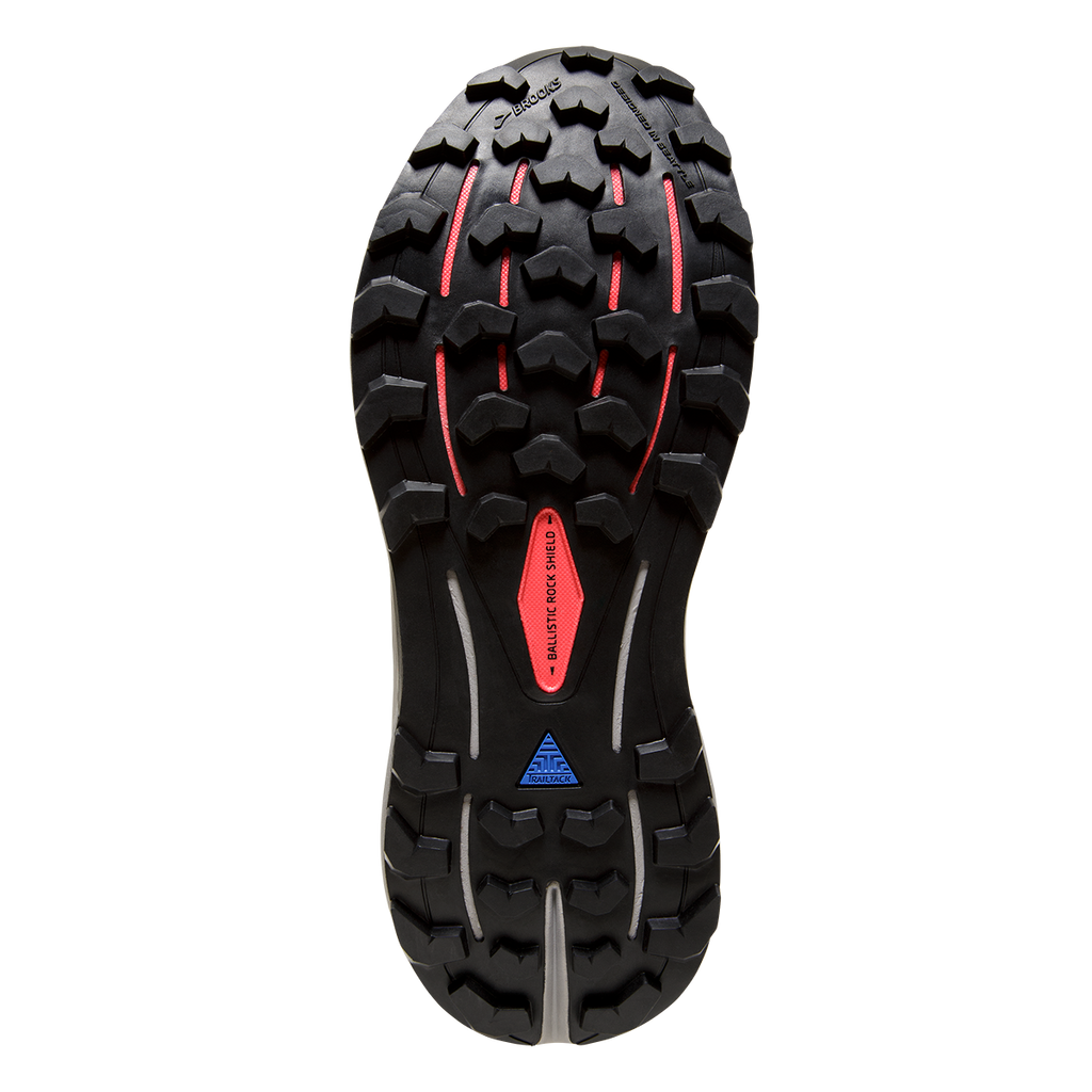 Brooks Cascadia 16 GTX — Black - Blackened Pearl - Coral — Size B — Width 10 — Top View