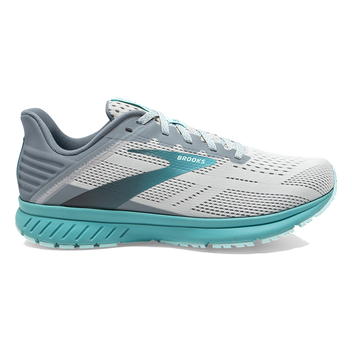Brooks Anthem 5 — White - Silver - Lilac — Size B — Width 6.5 — Detail View