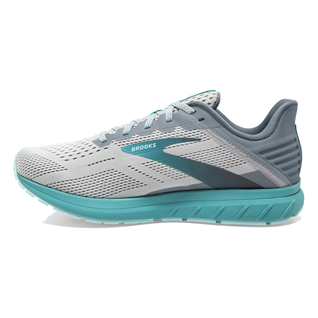Brooks Anthem 5 — White - Silver - Lilac — Size B — Width 6.5 — Lifestyle View