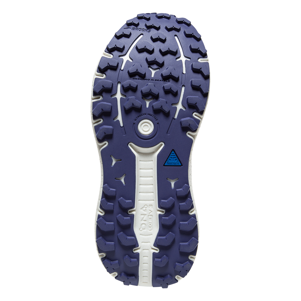 Brooks Caldera 6 — Black - Blissful Blue - Grey — Size B — Width 10 — Top View
