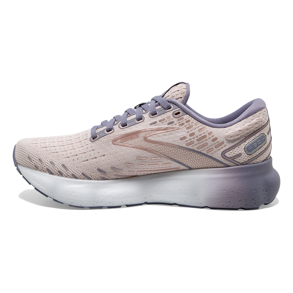 Brooks Glycerin 20 Metallic — Lilac - Silver Bullet - Pink — Size B — Width 10 — Side View