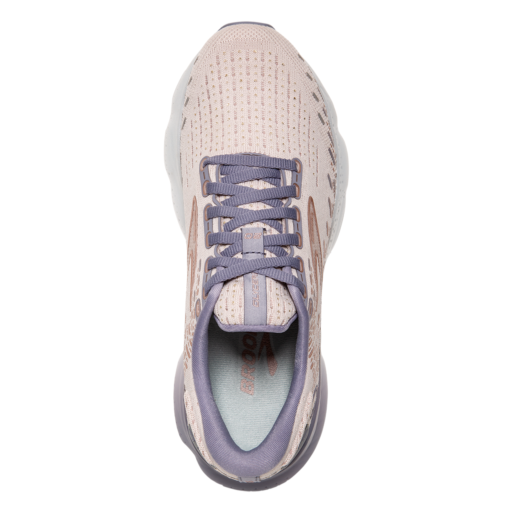 Brooks Glycerin 20 Metallic — Lilac - Silver Bullet - Pink — Size B — Width 10 — Back View