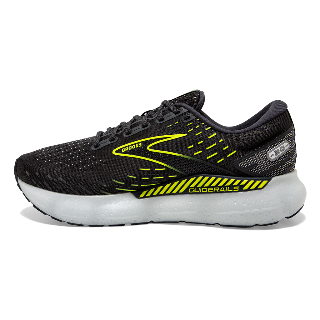 Brooks Glycerin GTS 20 Run Visible — Ebony - White - Nightlife — Size B — Width 6.5 — Lifestyle View