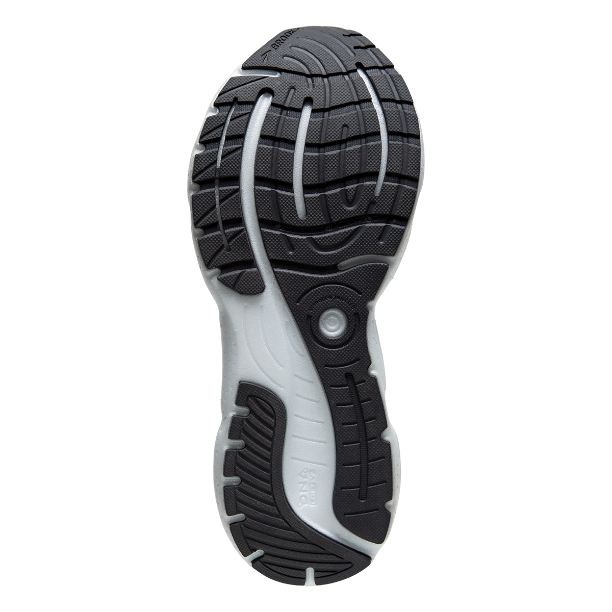 Brooks Glycerin GTS 20 Run Visible — Ebony - White - Nightlife — Size B — Width 6.5 — Top View