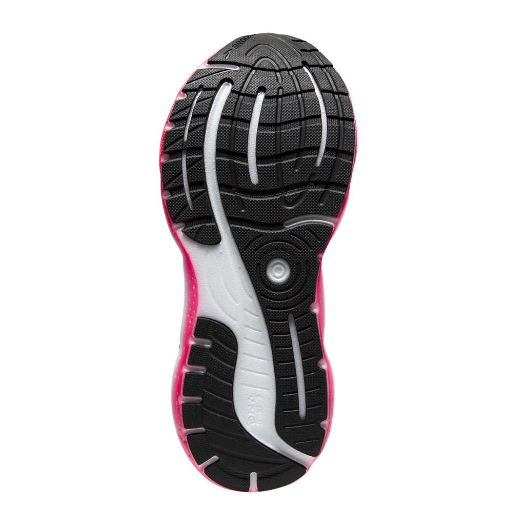 Brooks Glycerin StealthFit GTS 20 — White - Black - Cream — Size B — Width 10 — Top View