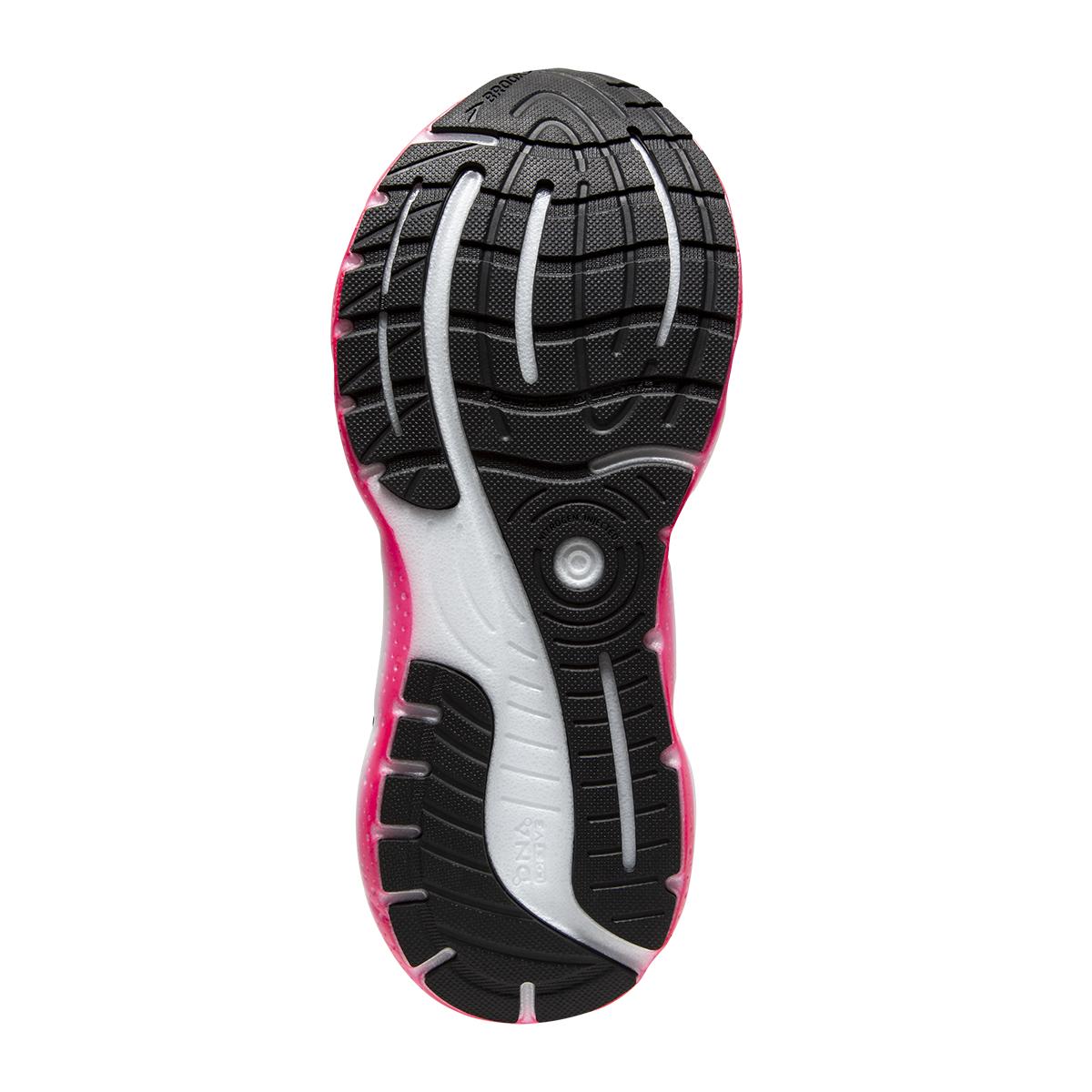 Brooks Glycerin StealthFit GTS 20 — White - Black - Cream — Size B — Width 10 — Top View
