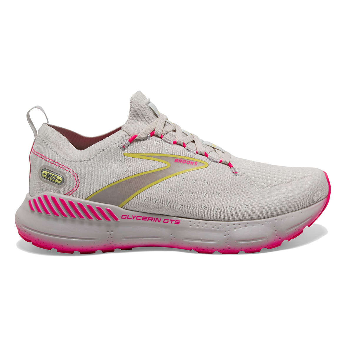 Brooks Glycerin StealthFit GTS 20 — White - Black - Cream — Size B — Width 10 — Alternate View 9