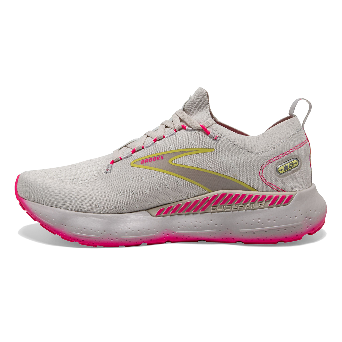 Brooks Glycerin StealthFit GTS 20 — White - Black - Cream — Size B — Width 10 — Alternate View 10