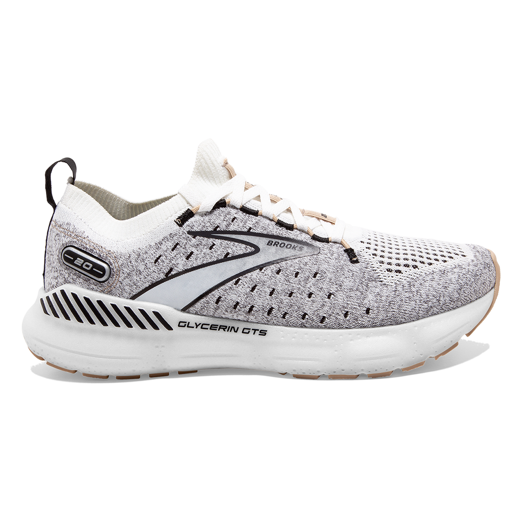 Brooks Glycerin StealthFit GTS 20 — White - Black - Cream — Size B — Width 10 — Alternate View 13